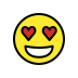 Smiling face with heart-eyes transparent PNG