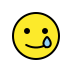 Smiling face with tear transparent PNG