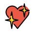 Sparkling heart transparent PNG