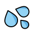 Sweat droplets transparent PNG
