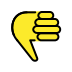 Thumbs down transparent PNG