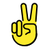 Victory hand transparent PNG