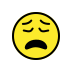 Weary face transparent PNG