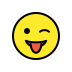 Winking face with tongue transparent PNG