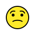 Worried face transparent PNG