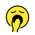 Yawning face transparent PNG