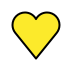 Yellow heart transparent PNG