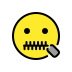 Zipper-mouth face transparent PNG